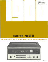 McIntosh MAC-1900 - Owners manual 